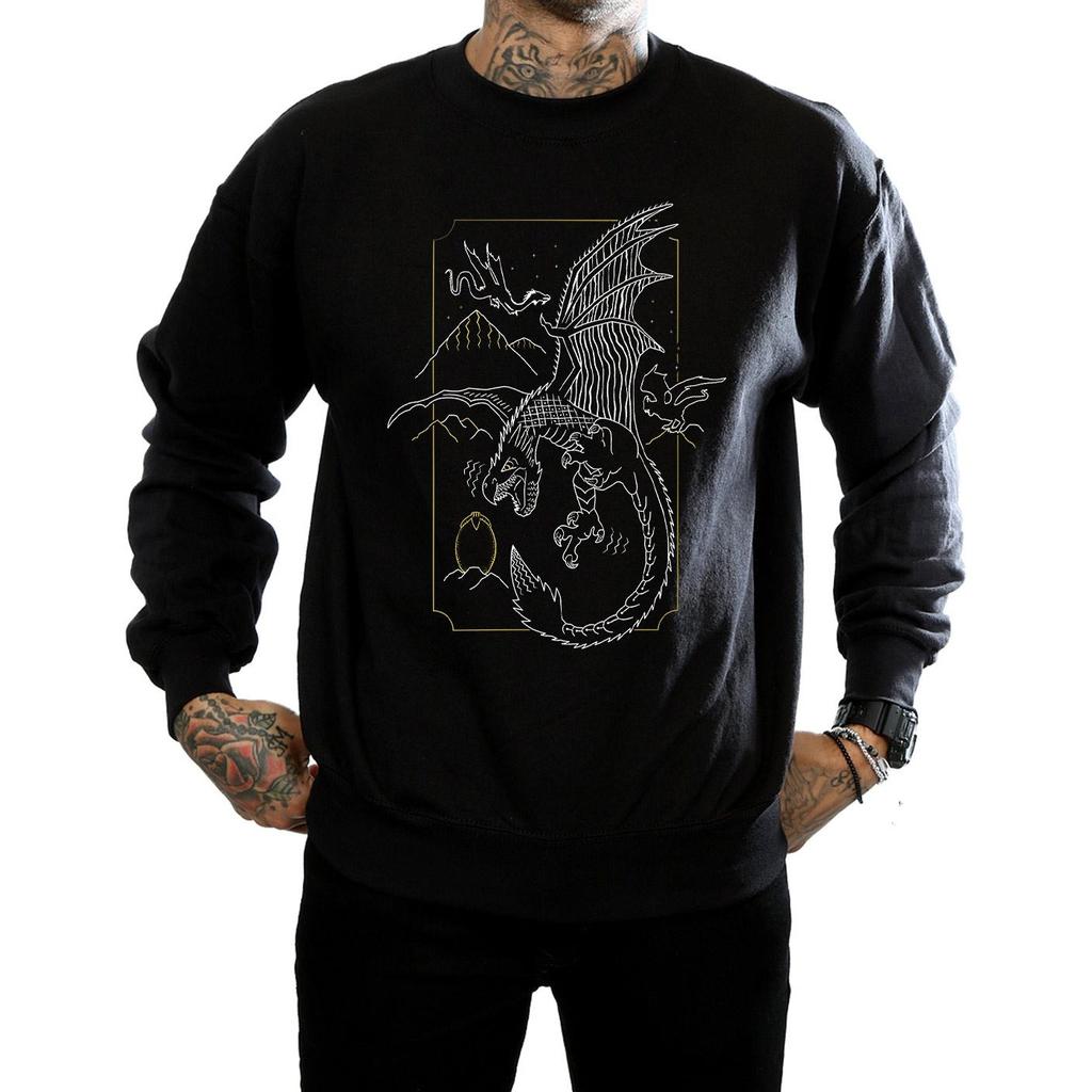 Harry Potter Mens Dragon Line Art Sweatshirt