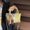 Premium Lychee Pattern Bucket Bag Women 2025 New Trend Versatile Messenger Bag Casual Portable Child Bucket Bag