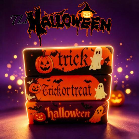 Halloween Squeeze Toy Stress Relief Toy, Colorful Butter Stick Sensory Slow Reduction Tools Rise Bar-shaped Fidget Desk Party Favors for Adults Kids