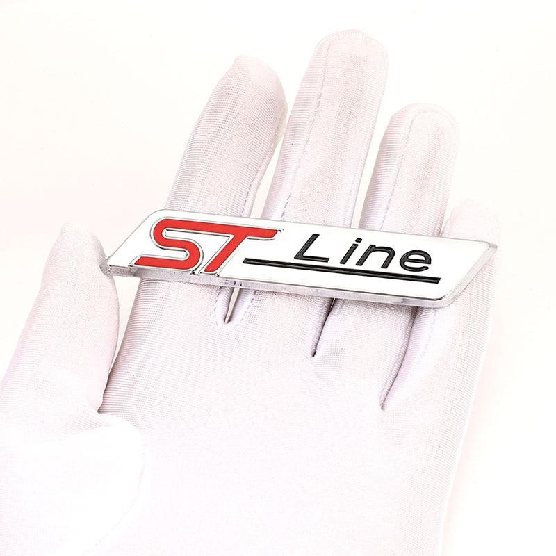 3D металлическая автомобильная наклейка ST Line, эмблема, значок, наклейки для Fo + rd F-150 Focus X Vignale ST Line Mondeo Escape EcoBoost 245 330 Explorer