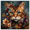 5d DIY Diamond Painting Cross Stitch Oil Painting Flower Cat Diamond Embroidery Animal Mosaic Full Round Drill Home Decor Arts