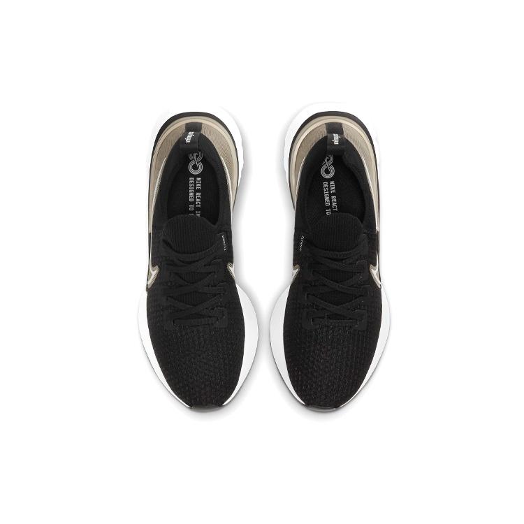 (WMNS) Женские кроссовки Nike React Infinity Run Flyknit Premium 'Black Metallic Gold Silk' CZ2861-001