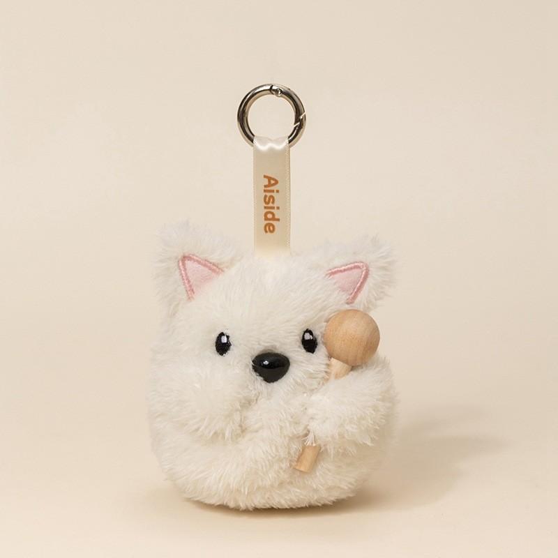 Knock On The Wooden Fish Plush Keychain With Soft Polyester Filling For Gift And Decoration