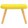 Relaxation Armchair with Footstool Mustard Yellow Fabric