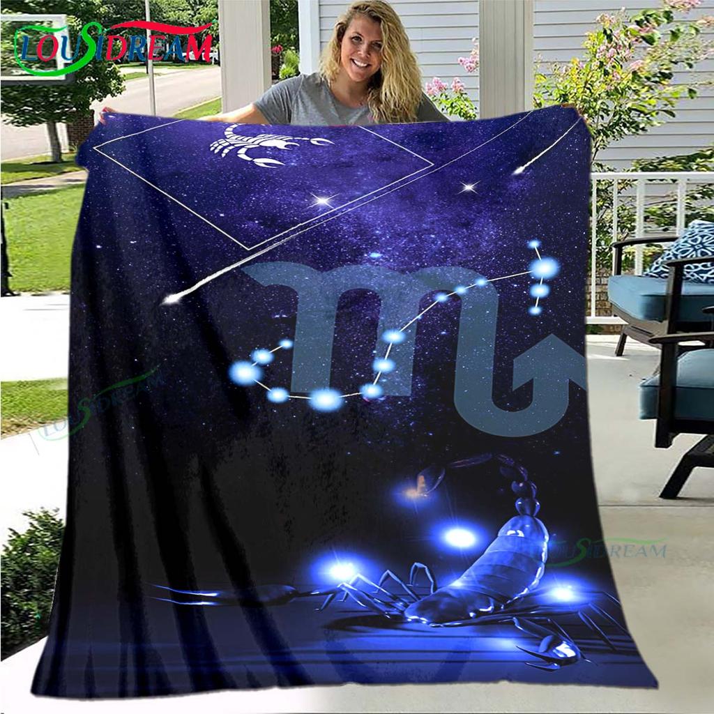 Теплое одеяло с узором скорпиона, тонкое фланелевое одеяло, портативное для дома, путешествий, офиса, одеяло для обеденного перерыва, подарок на день рождения