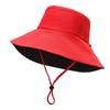 Spring and Summer Women's Solid Color Sun Protection Large Brim Fisherman Hat Travel Hat Volunteer Hat