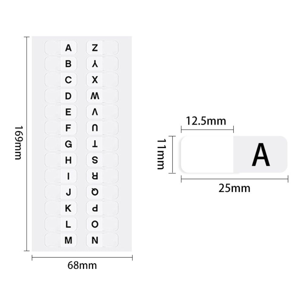 A-Z Sticky Tabs White Book Tabs 8 sheet Index Tabs Notebooks