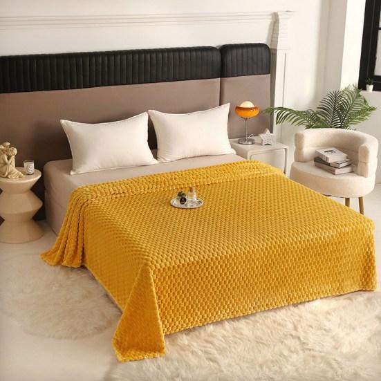 Одеяло из кораллового флиса, теплое, стильное, утолщенное, удобное на ощупь, теплое модное одеяло