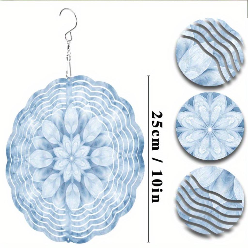 Metal Wind Spinner for Garden Courtyard Patio Outdoor Decor No Power Required Rotating Hook Festival Wind Chime Hanging Ornament