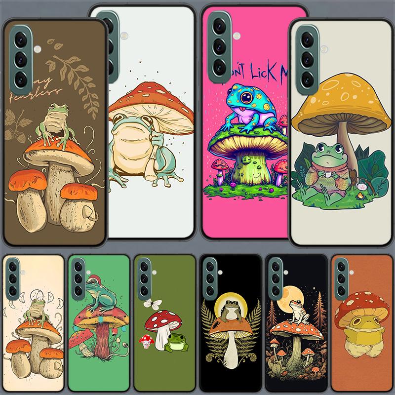 Cottagecore Frog Aesthetic Phone Case for Samsung A54 A14 A24 A34 A17 A37 A57 A55 A35 A25 A15 A07 A05S A04S A12 A22 A32 A52S A72