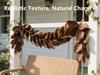 Brown Magnolia Leaf Garland 72-Inch Artificial for Christmas Decor Fall Mantel Staircase Indoor Outdoor Seasonal Décor 1 Pcs
