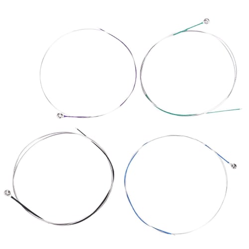 4/4 Violin String Set, Steel Strings E-A-D-G (1st-4th), Full Size, 22 Inches (approx. 56cm), Steel Core, Silver Wound, 010, 014, 020, 029 (010-029)