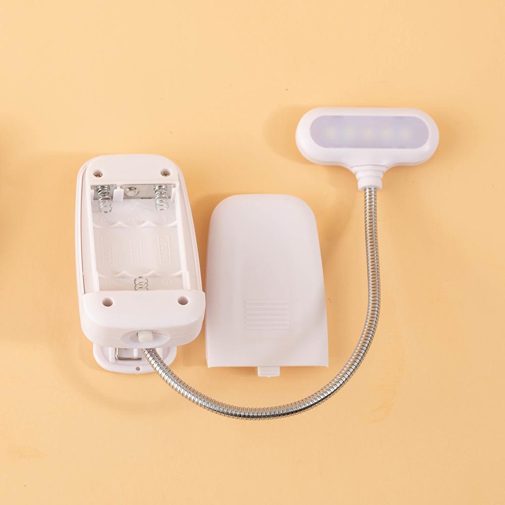 Светодиодная настольная лампа на аккумуляторе, портативная лампа для чтения с зажимом, гибкая портативная книга, ночник, защита глаз, мини-настольная лампа для учебы