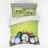 Clock Duvet Cover Set For Kids Teens Boys Girls Lightweight Down Quilt Covers Bedroom Decor 2 Pillowcases 1 Duvet Cover No Quilt