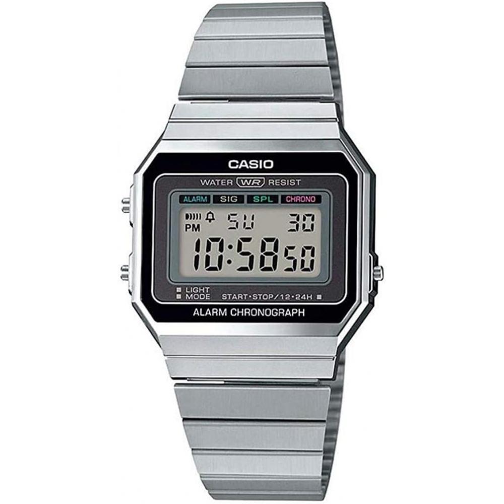 Casio Унисекс цифровые часы Серебристые A700w 1a