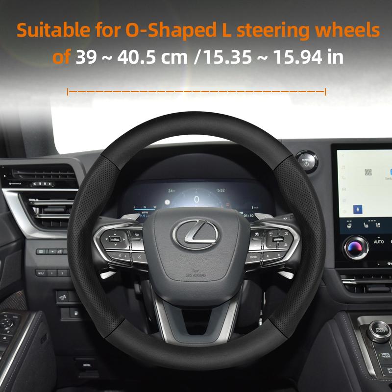 For Lexus Carbon Fiber Texture Perforated Leather Steering Wheel Cover Is 250 350 Rx 330 Nx Gs Es Lx 570 Gx 460 Rx400h Ct200h