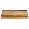 VidaXL Dessus de table bord vivant 60x60x2,5 cm bois de manguier brut, dessus de table en bois, dessus de table d'appoint, 370666