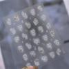 1 шт. Декорации для ногтей Наклейки 5D Рельефные Наклейки для ногтей Штампинг Золотые Серебряные Белые Клейкие Наклейки для Арт-дизайна ногтей
