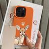 Милый Чехол для Телефона с Рисунком Оленя и Бантом, Текстура Личи, Для iPhone 11 12 13 14 15 16 17 Pro Max 17 Air 15 14 Plus X XS XR 16E, Мягкая Крышка
