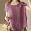 Топы женские хлопковые летние футболки больших размеров свободные принтованные повседневные льняные топы без рукавов пуловер футболка топ