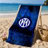 Mi-lan FC Emblem Printed Microfiber Beach Towel, Soft And Absorbent, Quick-Dry, Ideal for Summer Travel, Beach Essential, Swimming Pool