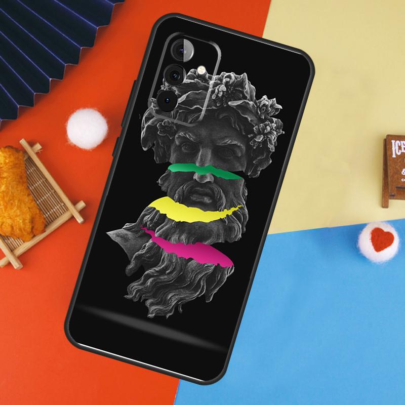 Чехол-лицо статуи греческого бога для Samsung Galaxy A56 A36 A16 A06 A13 A33 A53 A52 A32 A12 A54 A34 A14 A15 A35 A55 A17