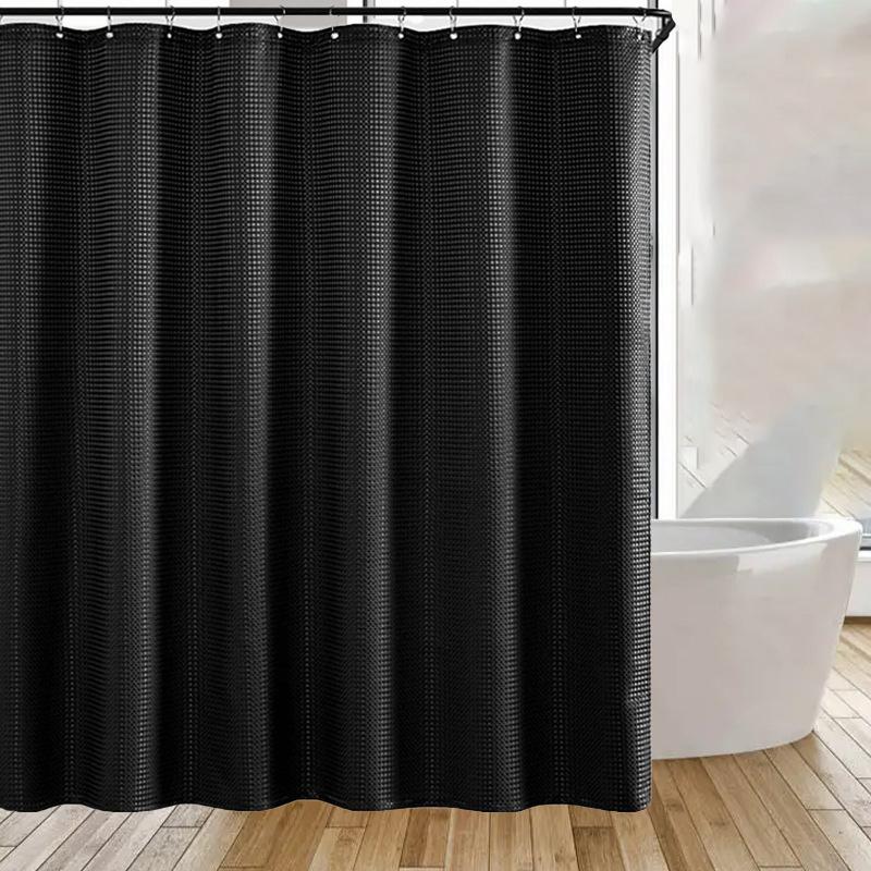 Чистый цвет водонепроницаемая занавеска для душа в ванной комнате устойчивая к плесени утолщенная полиэстеровая занавеска для ванной домашний декор