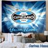 Custom Name Gremio Football Club Emblem Printed Tapestry, for Bedroom,Livingroom, Dormitory, Large Wall Decor, Fabric Decor Fan Birthday Gifts