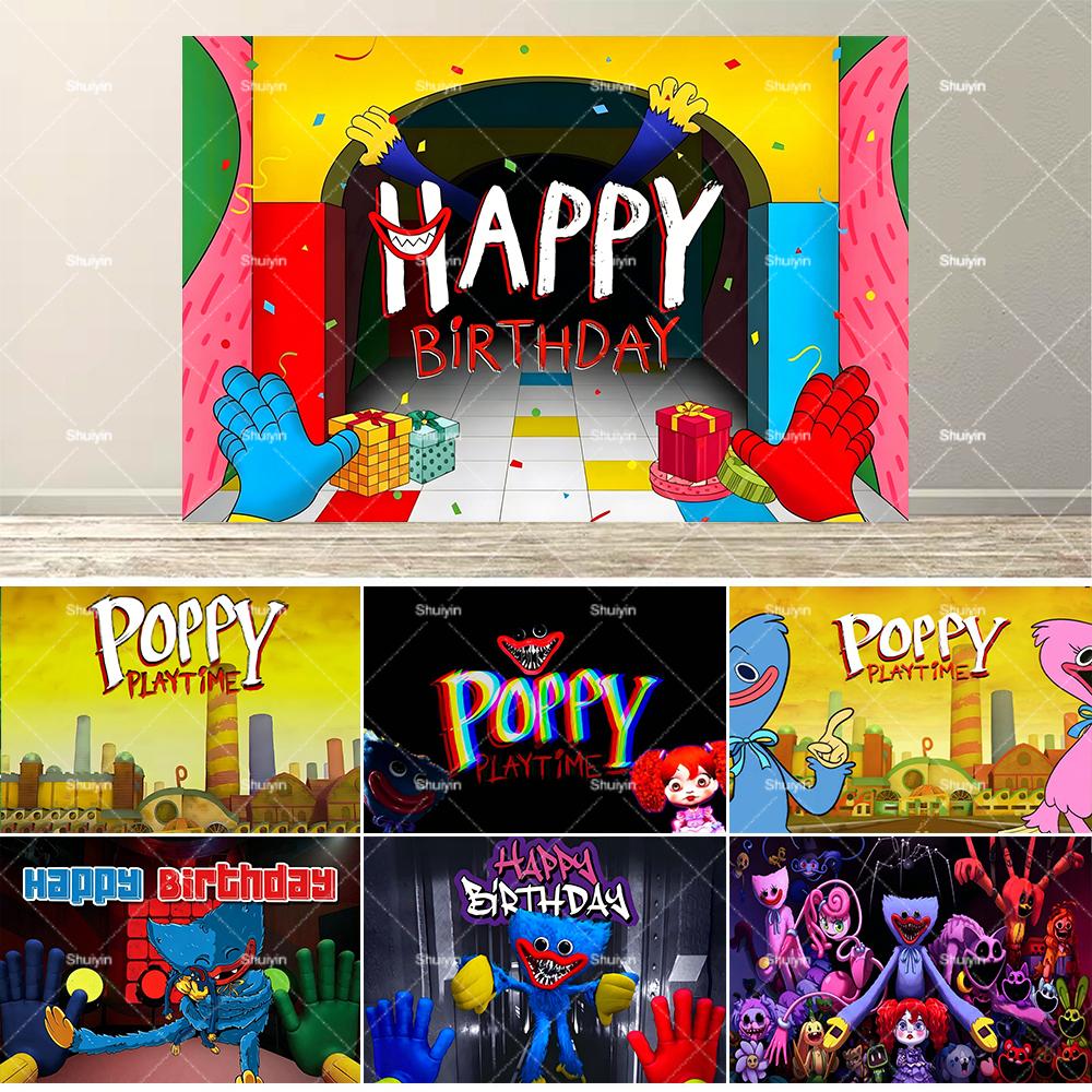 Горячая игра-P&Poppy-Playtimes Фон Декорации на День Рождения Детей Товары для Вечеринки Баннер на Выписку из Роддома Декор для Фестиваля Ужасов Реквизит Подарок
