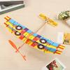 1/2/4Pcs Rubber Band Powered Aircraft Model Kids Educational Throwing Glider Airplane Toddlers Boys Girls Outdoor Wood Flying Plane Toy