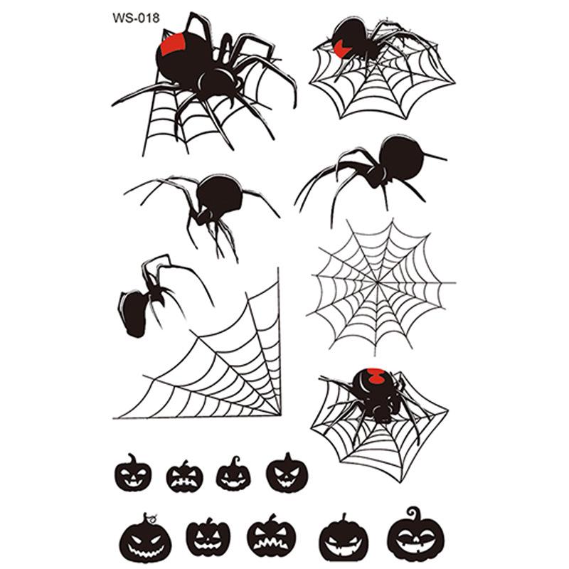 Водонепроницаемые реалистичные тату-наклейки на Хэллоуин