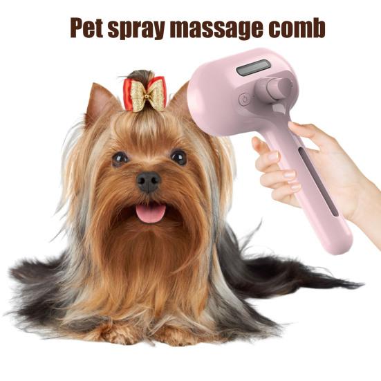 Паровая щетка для кошек, перезаряжаемая расческа-спрей для удаления шерсти с резервуаром для воды и кнопкой спуска, паровая щетка для ухода за домашними животными для кошек и собак