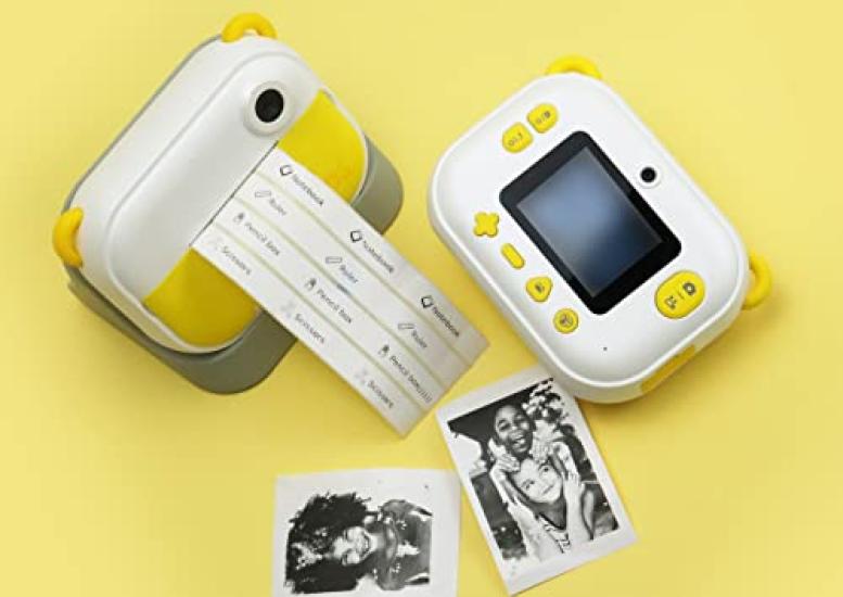 Oaxis myFirst Camera Insta Wi, 3-в-1 Домашняя цифровая камера, Фотопринтер и Принтер для этикеток  Редактируйте изображения в специальном приложении  Бесчернильный, Желтый