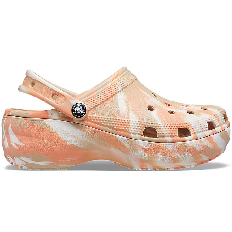 Crocs Классический женский клог на платформе с мраморным узором 207176-2ZM