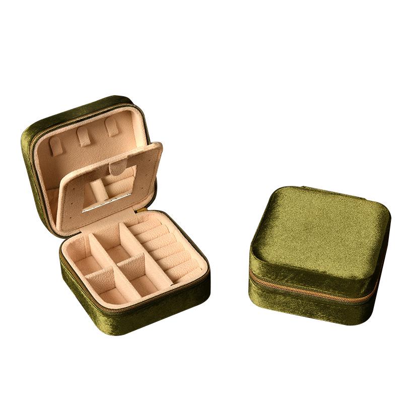 Круглая мини дорожная подарочная шкатулка для украшений: Компактный кейс для хранения колец