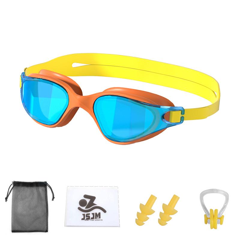 JSJM Новые очки для плавания HD Anti-Fog Профессиональные очки для плавания Силиконовые анти-УФ Регулируемые очки для плавания Взрослые унисекс