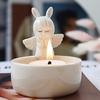 Halloween Ghost Ceramic Candle Holder Gnome Cat Angel Fox Hedgehog Frog Squirrel Candle Stand Candlestick Table Centerpiece Decoration
