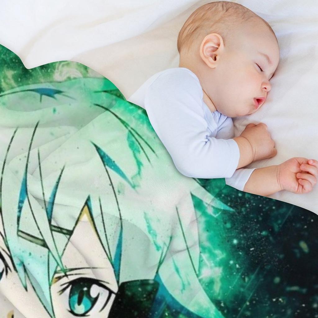 Синон Sword Art Online Плед Декоративные рождественские подарки Мягкий плюшевый клетчатый одеяло Пледы
