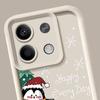 Для Xiaomi 13t Poco F6 X5 X6 Pro Redmi Note 13 12 11 10 Pro Рождественский пингвин снеговик узор конфетный цвет защита линз мягкий силиконовый чехол