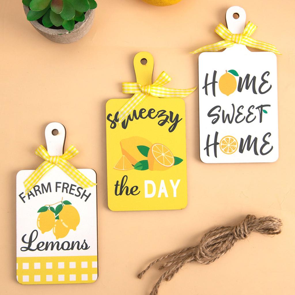 1 компл.. деревянное украшение в виде лимона/подвеска для праздничной вечеринки, фоновое украшение для школы, офиса, общежития, украшение для рабочего стола