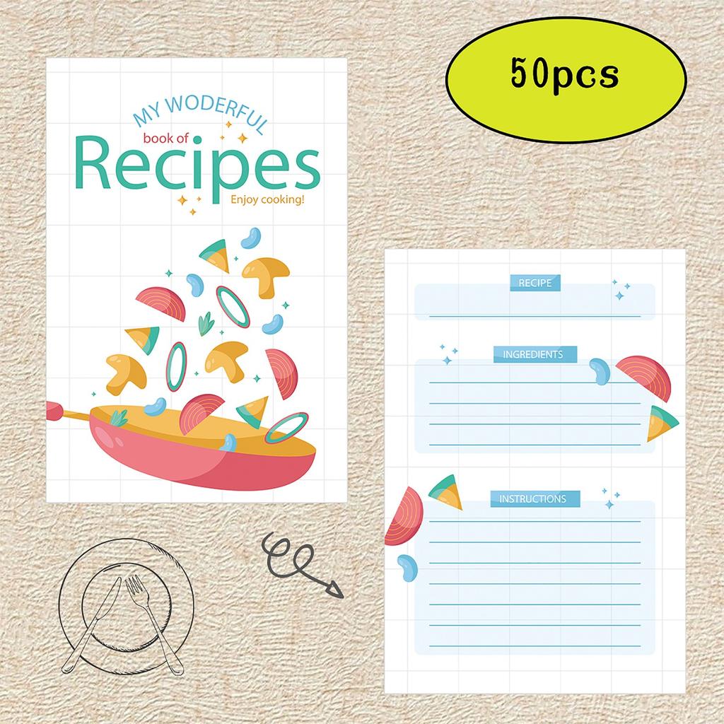 Карточка рецептов для кухни. Идеальный помощник для отслеживания ингредиентов и кулинарного вдохновения.