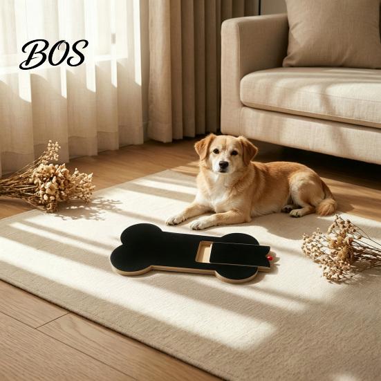 Dog Nail Scratch Board File with Treat Slot, Wooden Board, Claw Grinding Grinder Alternative for Small Medium Large Dogs, Enrichment And Trimming