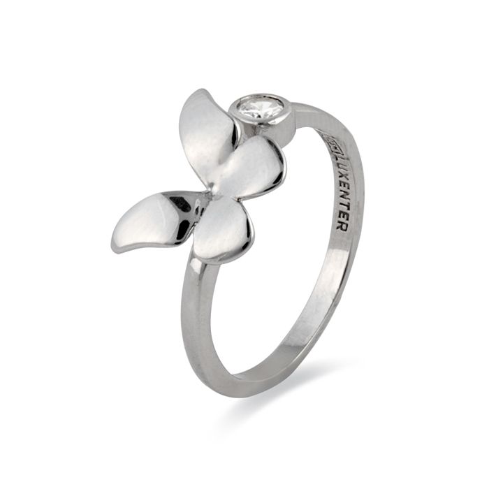 Bague - LUXENTER - Azayn - Argent sterling 925 - Zircone brillante - Finition rhodium