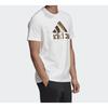 adidas Универсальная футболка с коротким рукавом и металлическими буквами Foil, мужские топы, белая GE4700