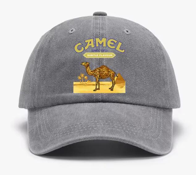 Popular Camel Trophy Vintage Washed Cap Old Daddy Printed Cap Cowboy Driver Hat