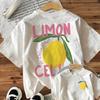 Женская черная футболка с коротким рукавом и круглым вырезом LIMON Принт с рисунком виолончели Дизайн с долькой лимона Повседневный топ