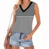 Women's Fashion Casual Daily Versatile Striped Texture Slim Fit Summer Vest Top