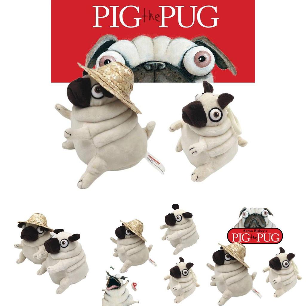 Красивая свинья собака мопс в шляпе плюшевая игрушка