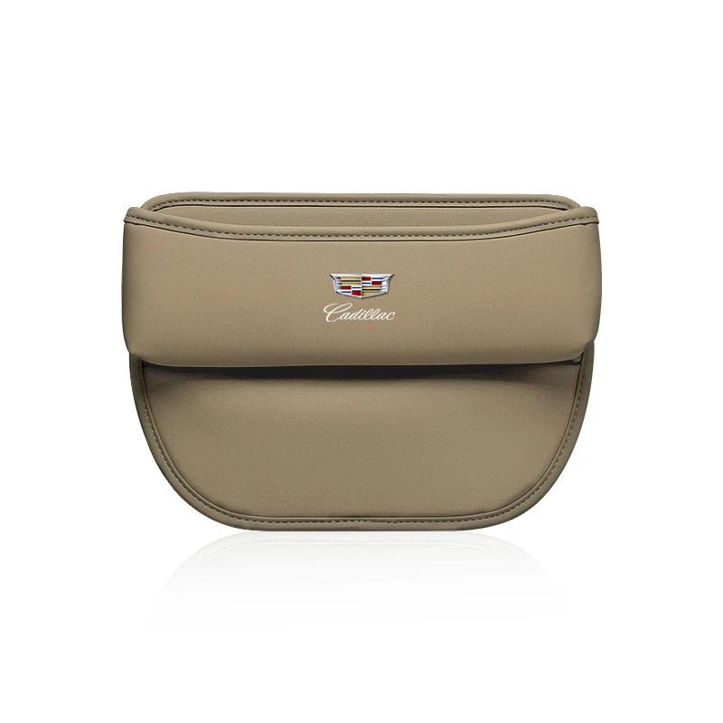 AABHS1 Leather Car Interior Seat Gap Organizer Storage Box for Cadillac Escalade Deville CT5 CT6 XT5 SRX CTS DTS STS XTS ATS BLS SLS