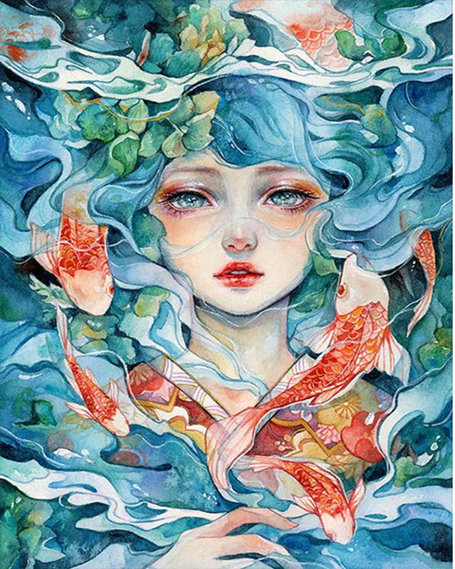 5D DIY Алмазная картина «Эльфы и ангелы», полная квадратная круглая дрель, Алмазная вышивка, изображение животного из горного хрусталя, подарок ручной работы